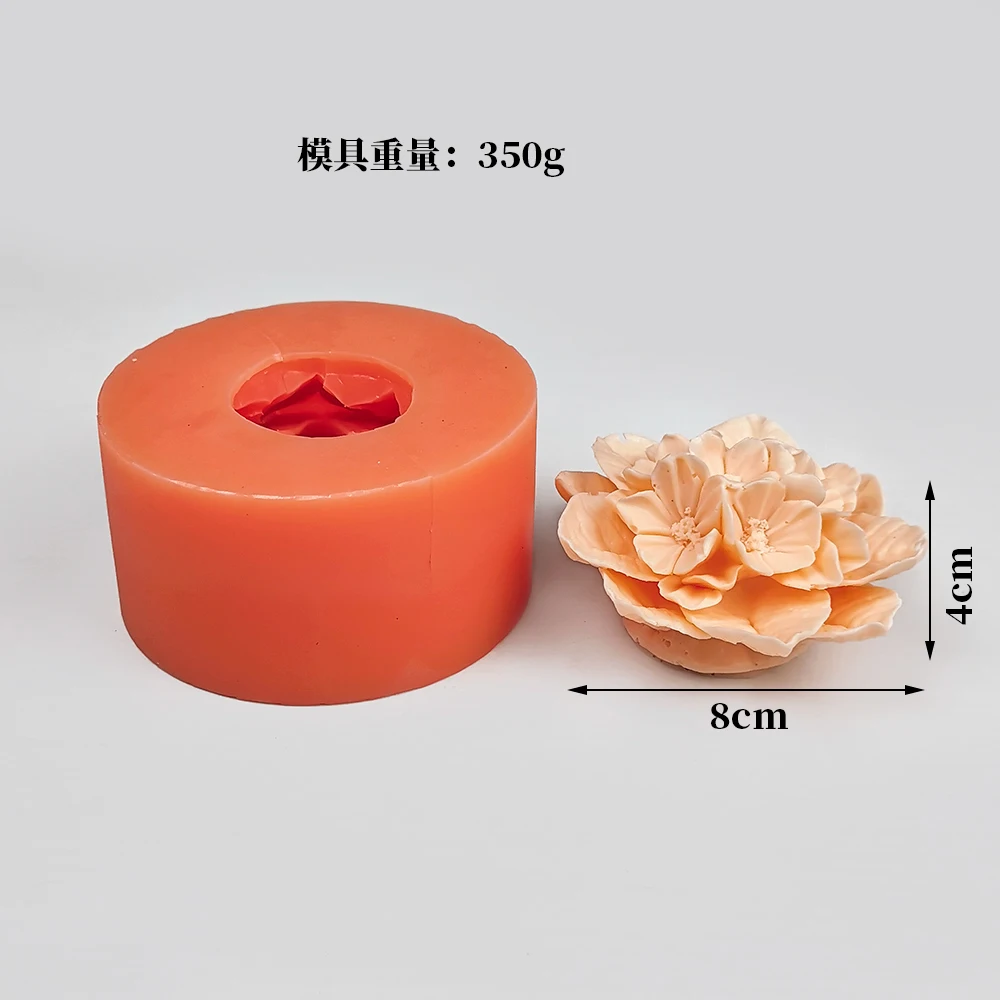 PRZY Bouquet Flower Mold Silicone Chrysanthemum, Cosmos, Orchid Flower Decoration Plant Soap Molds Flower Ball Candle Moulds Mak