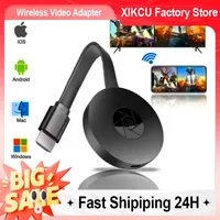 XIKCU 1080P G2 For MiraScreen Display Anycast Wifi HDMI-Compatible Portable Dongle Compatible For TV Android Ios Mirror Screen
