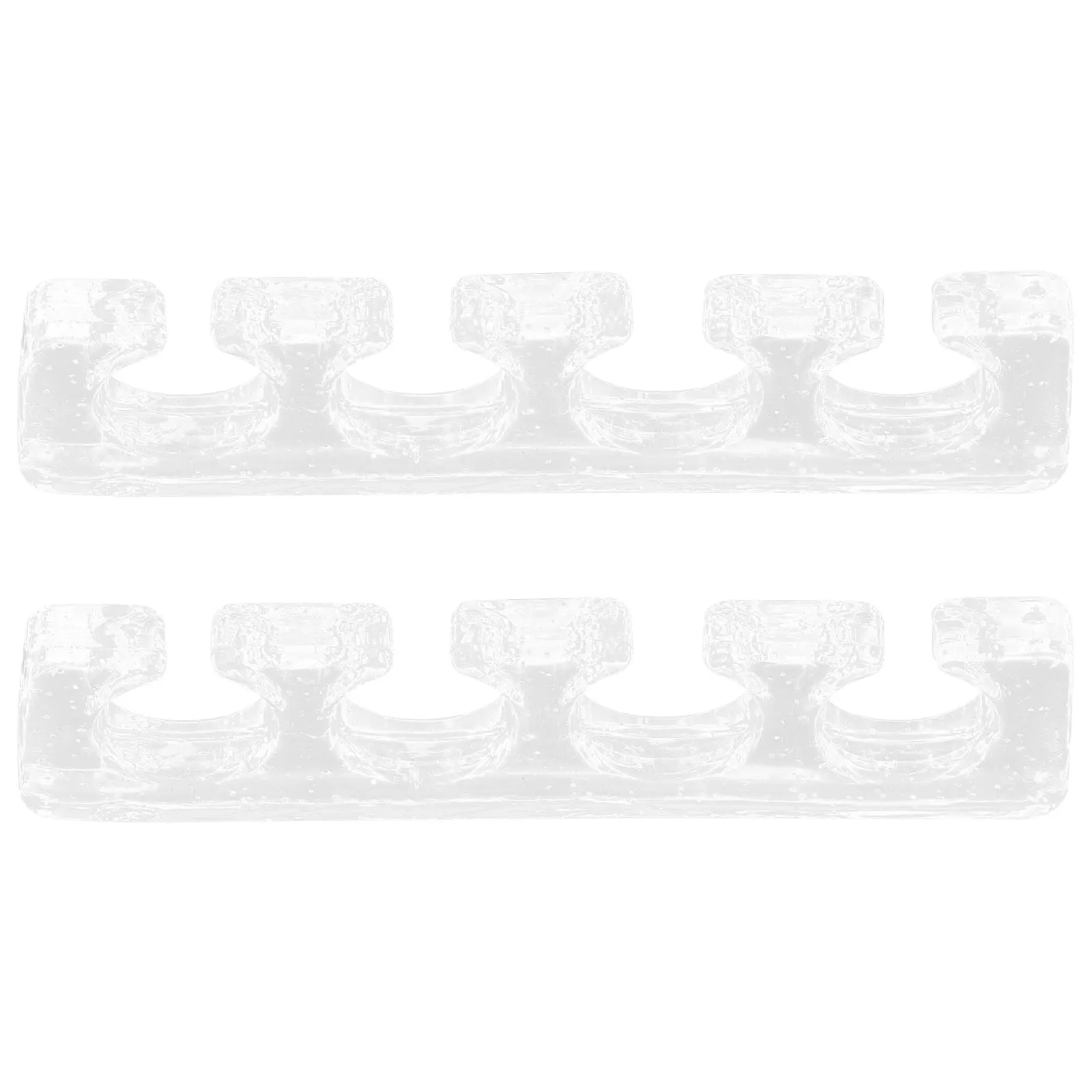 

2 Pcs Toe Separators for Women Pedicure Nail Art Tools Soft Silicone Finger Splitters White Color Reusable Comfortable