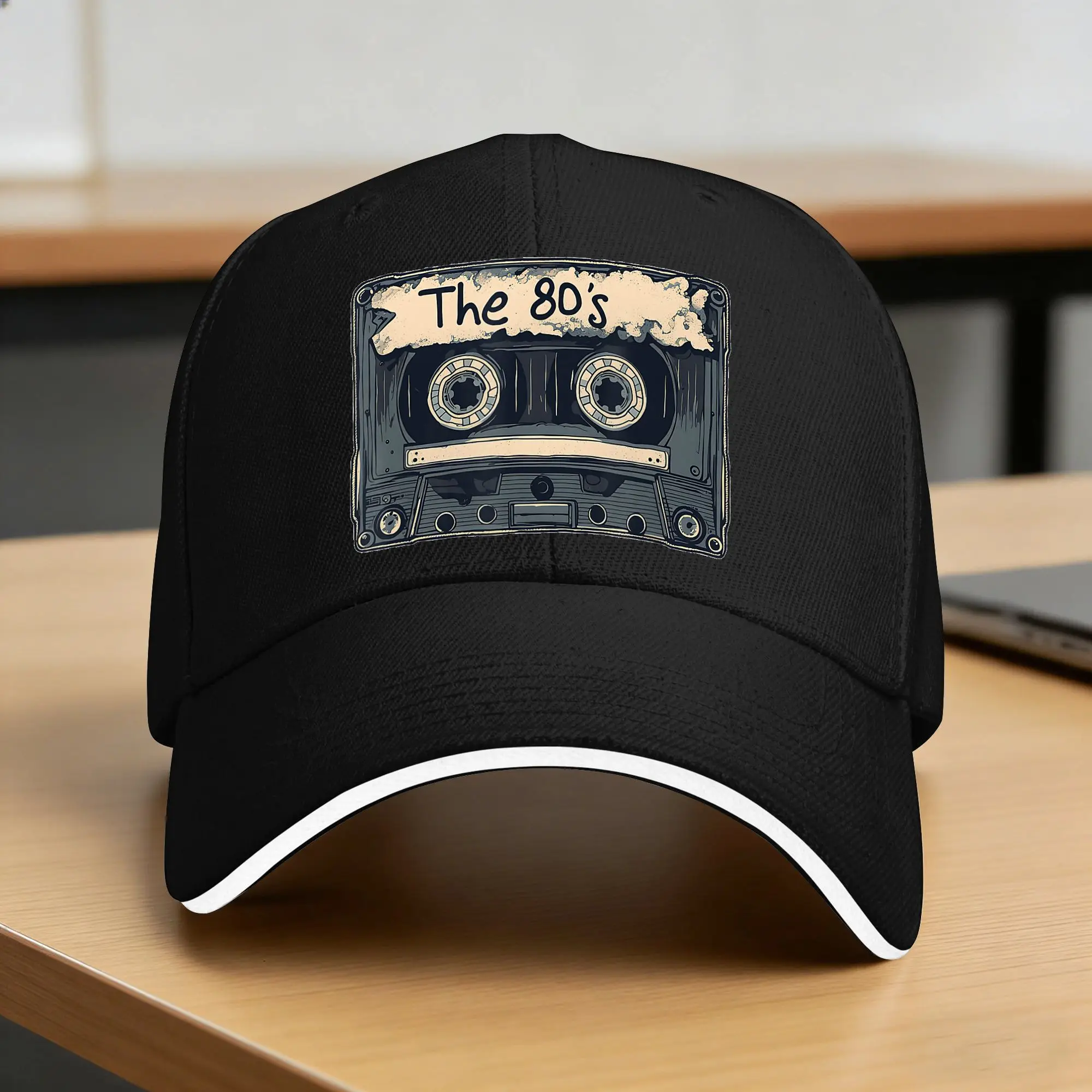 Nostalgic 80s Retro Cassette Throwback Mix Tape Baseball Cap  Tennis Skate Wholesale Trucker Hat Unisex-Teens Baseball Caps
