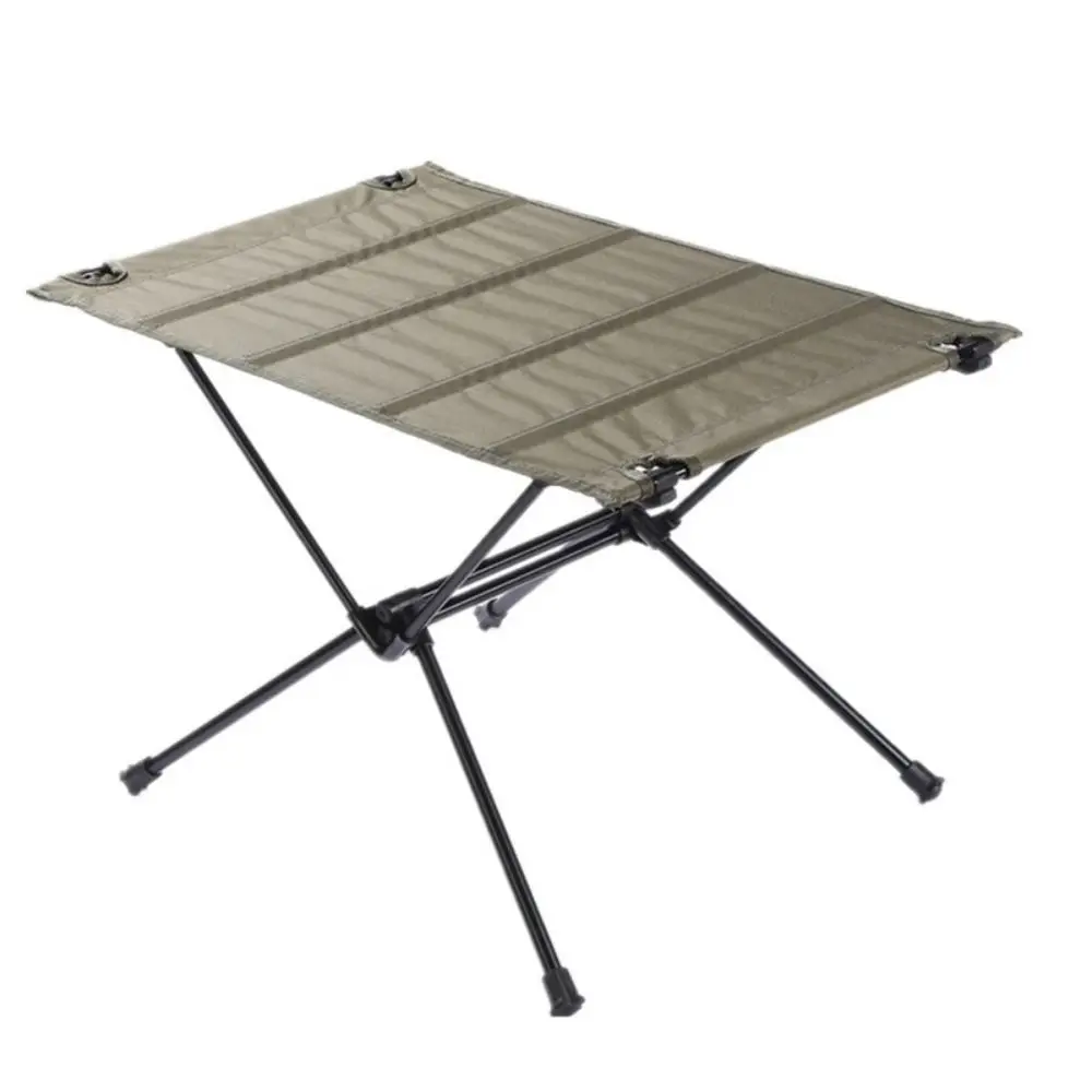 Aluminum Alloy Folding Camping Table High Strength Oxford Cloth Tabletop Outdoor Collapsible Table Sturdy Wear Resistant