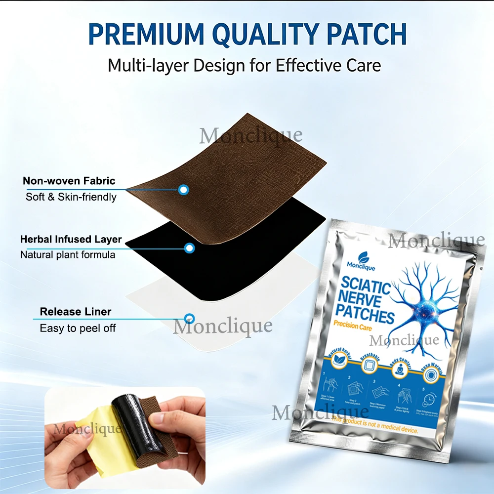 10/100PCS Hip Care Patch Hot Compress Buttocks Lumbar Spine Thigh Long-lasting Heating Skin-friendly Home Office Health Care - view 3