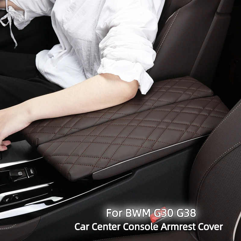 Car Armrest Mat For BMW G30 G38 G11 G12 G05 G06 G07 X5X6X7 LHD Auto Center Console Armrest Storage Box Protect Cover Accessories