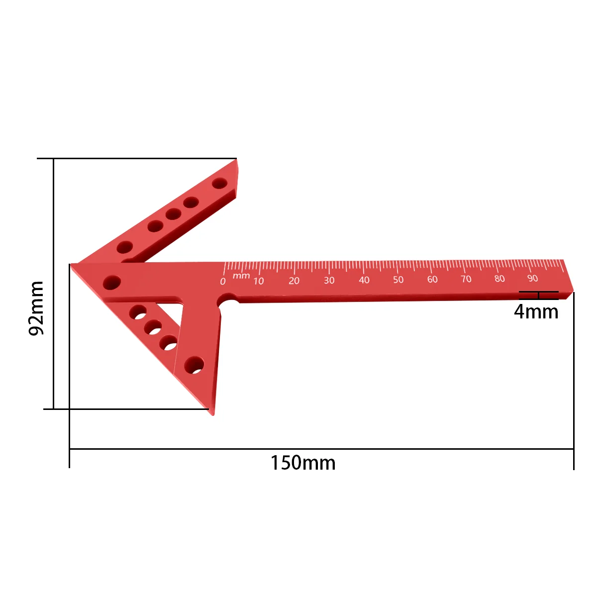 Woodworking Center Line Scriber Multi-function Plastic Metric Center Finder Tool, Carpentry Marking 45/90° Angle Measuring Gauge