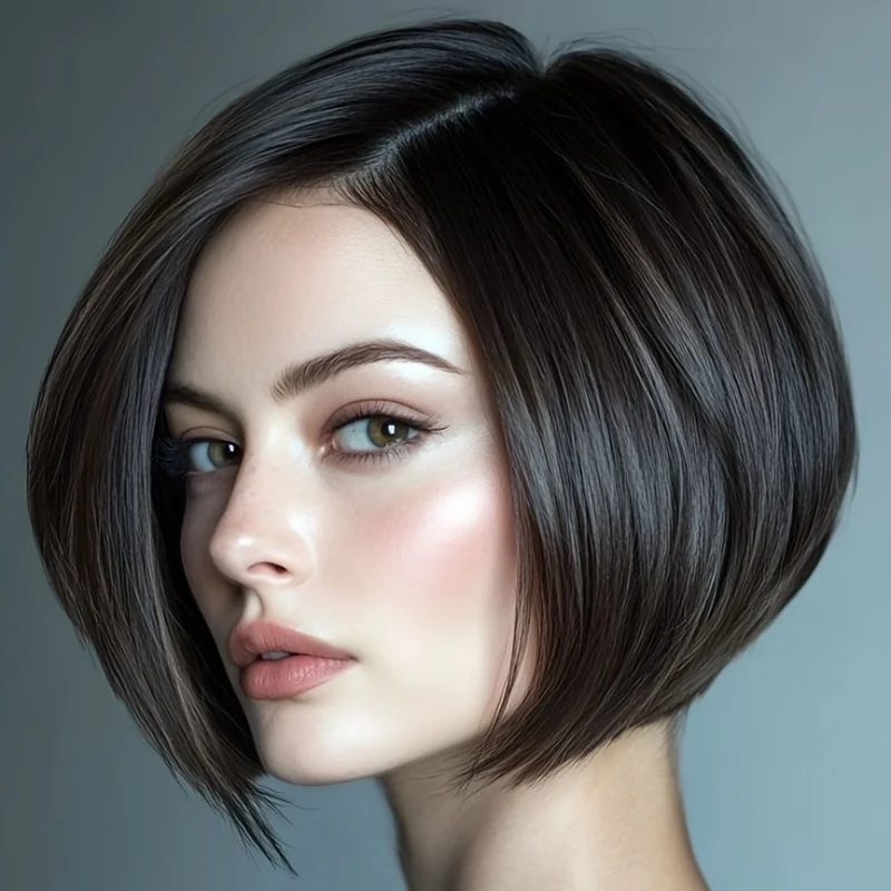 

Прямые боковые челки, естественные и удобные для повседневного ношения, женский короткий синтетический парик высокой плотности.