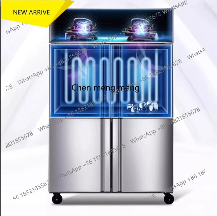 M138 Commercial Vertical Six-Door Dual-Temperature Refrigerated and Frozen Kitchen Fresh-Keeping Workbench Refrigerator
