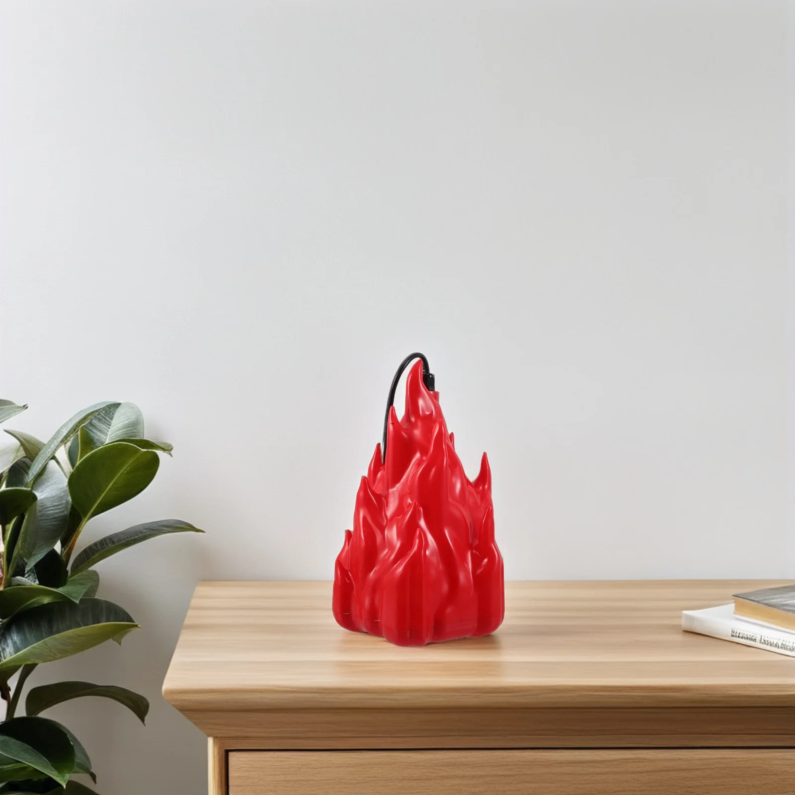 Fausse lampe de feu réaliste flamme vacillante lumière LED 3D cheminée veilleuse pour chambre Camping décor-effet de flamme