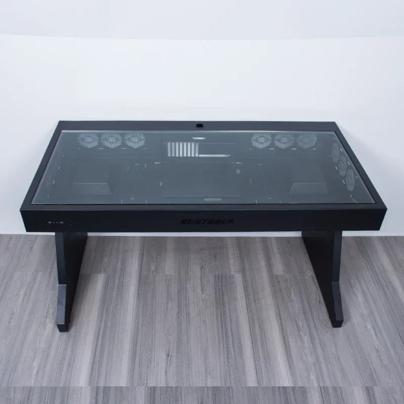 حقيبة كمبيوتر، طاولة متكاملة لسطح المكتب الراقية، حافظة كبيرة شفافة بالكامل، طاولة رياضية رائعة للخيال العلمي ومبردة بالماء #6