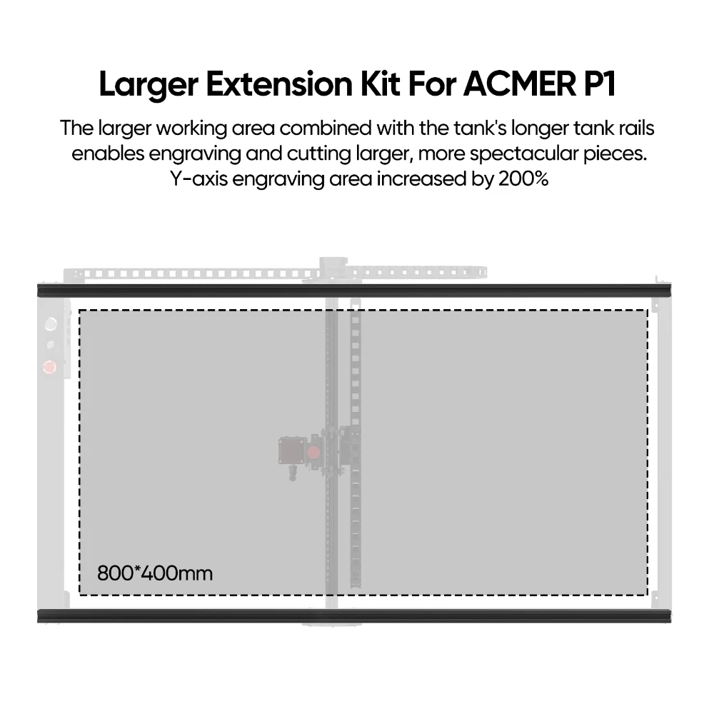 ACMER Laser Engraver P1 10W 20W Y-axis Extension Kit