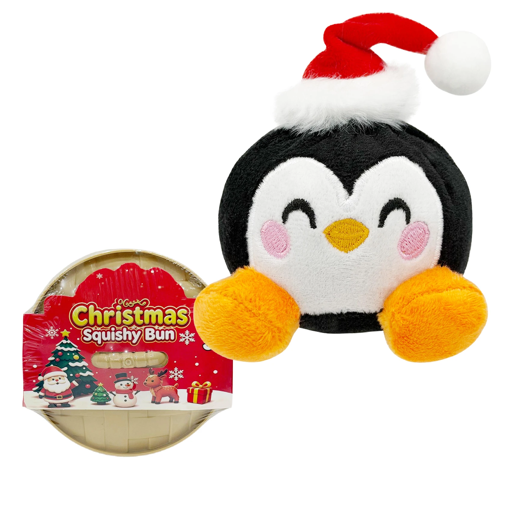 Christmas Dumpling Squishy Squeeze adult Toy Packed Snowman Elk Santa Claus Fidget Toy adult Stress Plush Vent Toy Surprise Gift