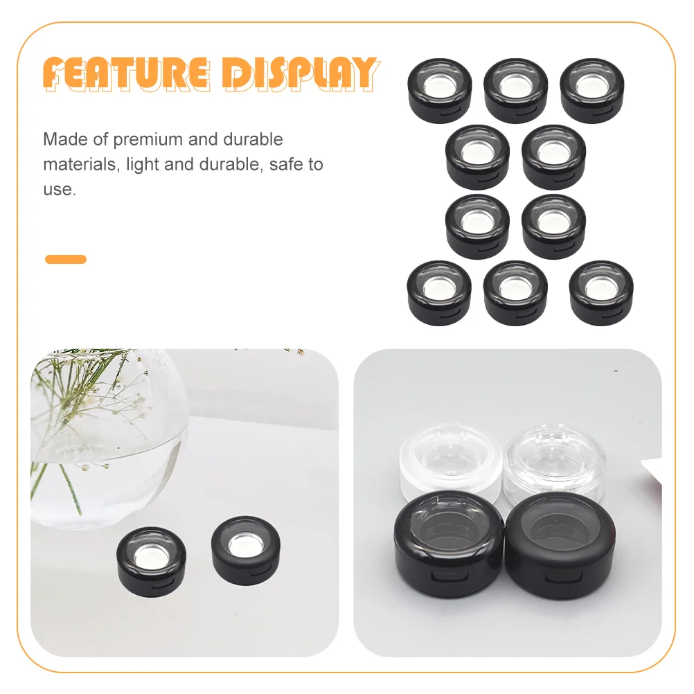 10 Sets Eye Shadow Box Compact Eyeshadow Case Dispenser Make up Lightweight Packaging Container Empty Aluminum Stylish Storage