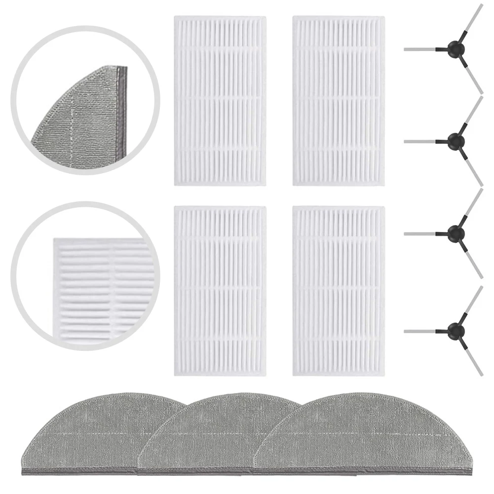 Side Brush Set Robot Vacuum Accessories For Home Daily Cleaning High Efficiency Filtration Tool-free Installation