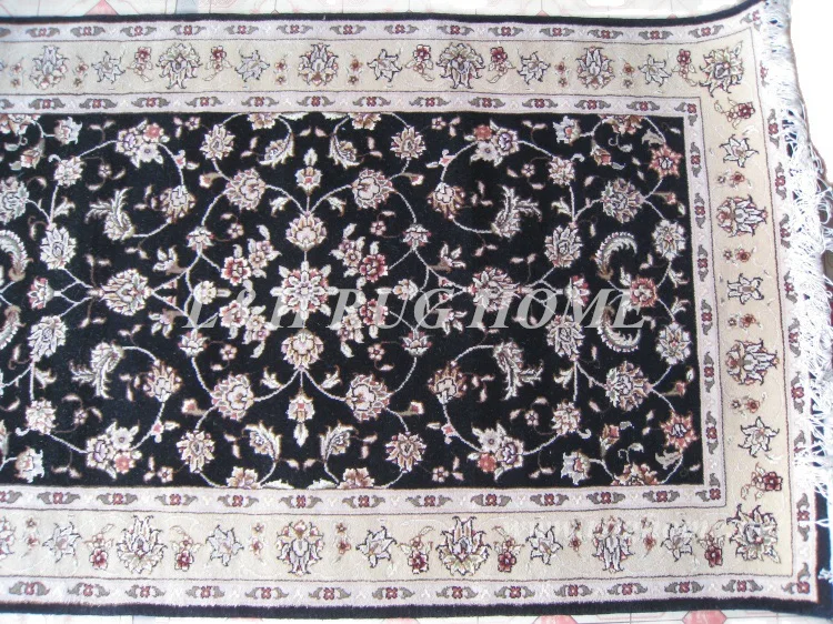 Free shipping 3'X5' 160 Line Persian carpet, Hand knotted persian rug, wool and silk, mixed dyed yarns