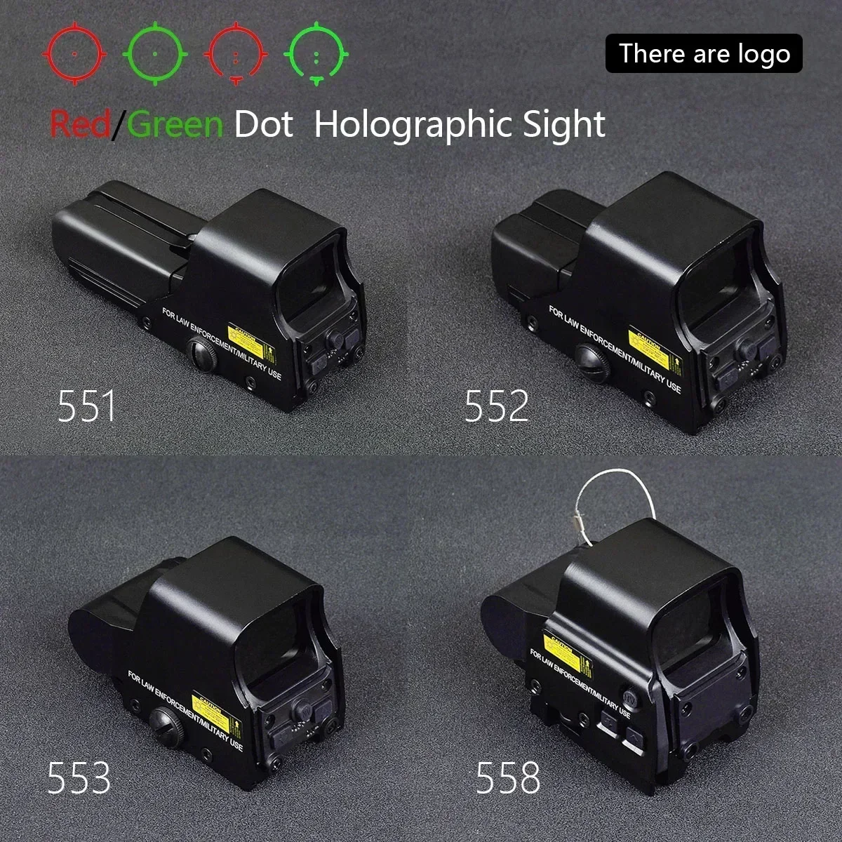 

551 552 553 558 Red Green Dot Holographic Sight Scope Hunting Red Dot Reflex Sight Riflescope Collimator With 20mm Rail Mount