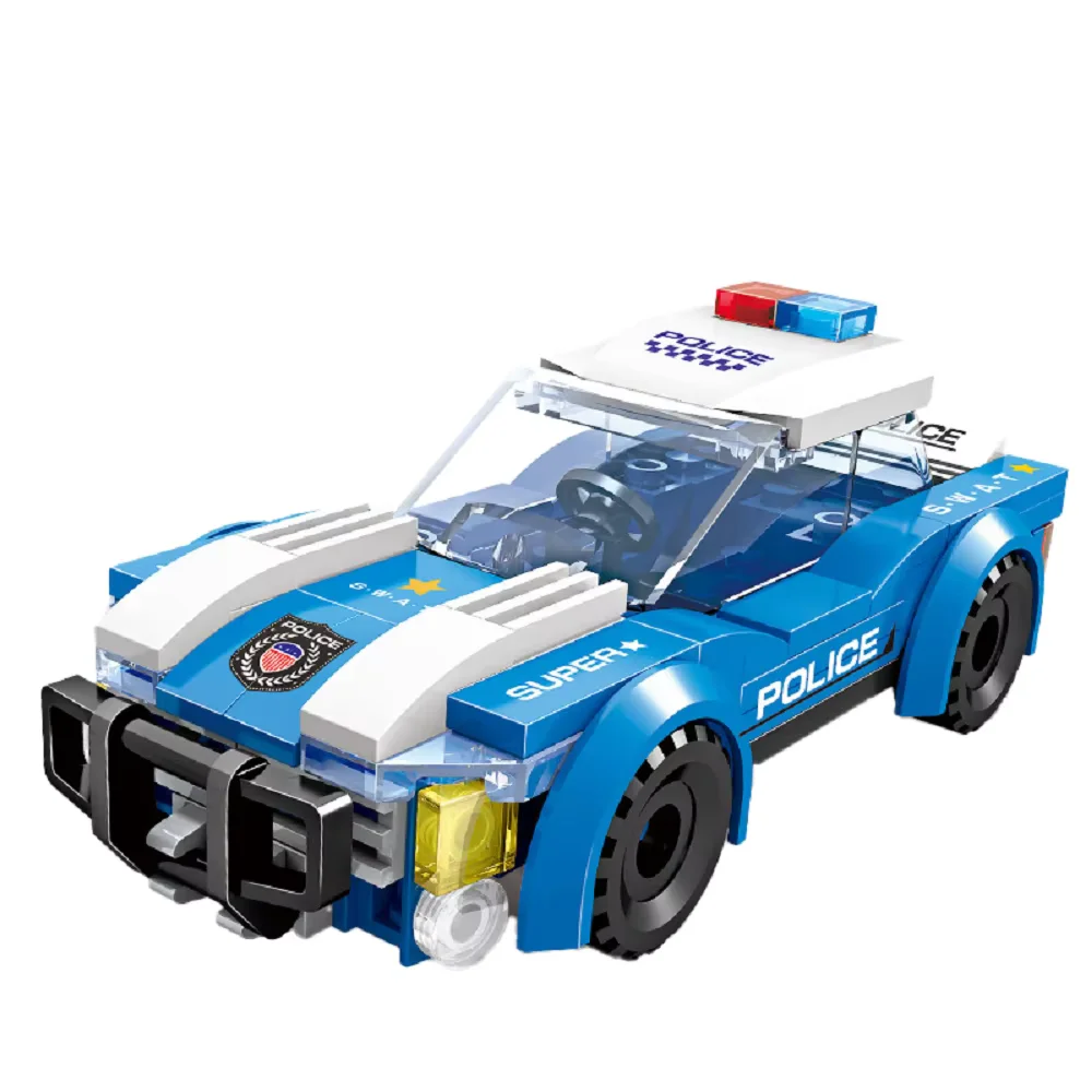 Children Education Toys DIY Block Patrol Helicopter Police Car Assembly Set Up Puzzle Kids Fun Boy Gifts image 2
