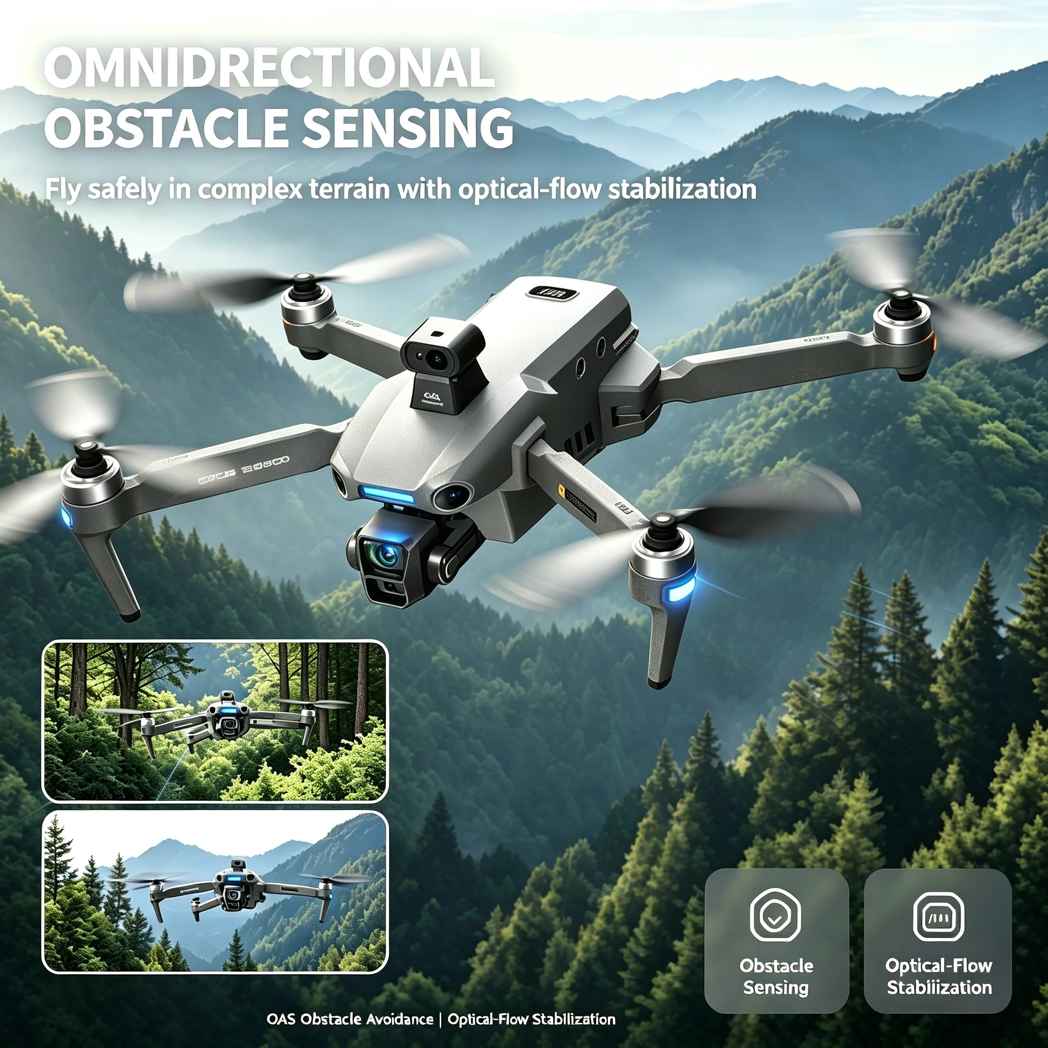 S880 Drone with 4K 3-Axis Transmission, Dual GPS Positioning, 5.5