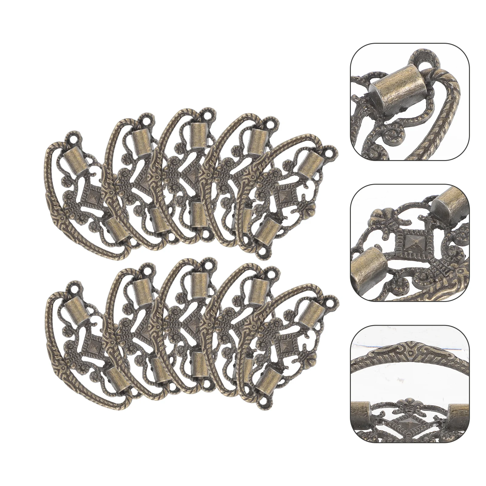 

10Pcs Vintage Drawer Pulls Metal Cabinet Handles Decorative Furniture Hardware Dresser Pulls Drawer Hardware