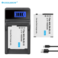 1400mAh Battery EN-EL12 for Nikon CoolPix S610 610c S630 S710 S1000pj P300 310 S6200 S6300 S9400 S9500 EN EL12 Camera Batteries