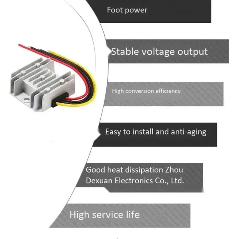 AS95 DC Power Converter 12V 24V to 5V 10A Step Down Voltage Regulator Aluminum Module