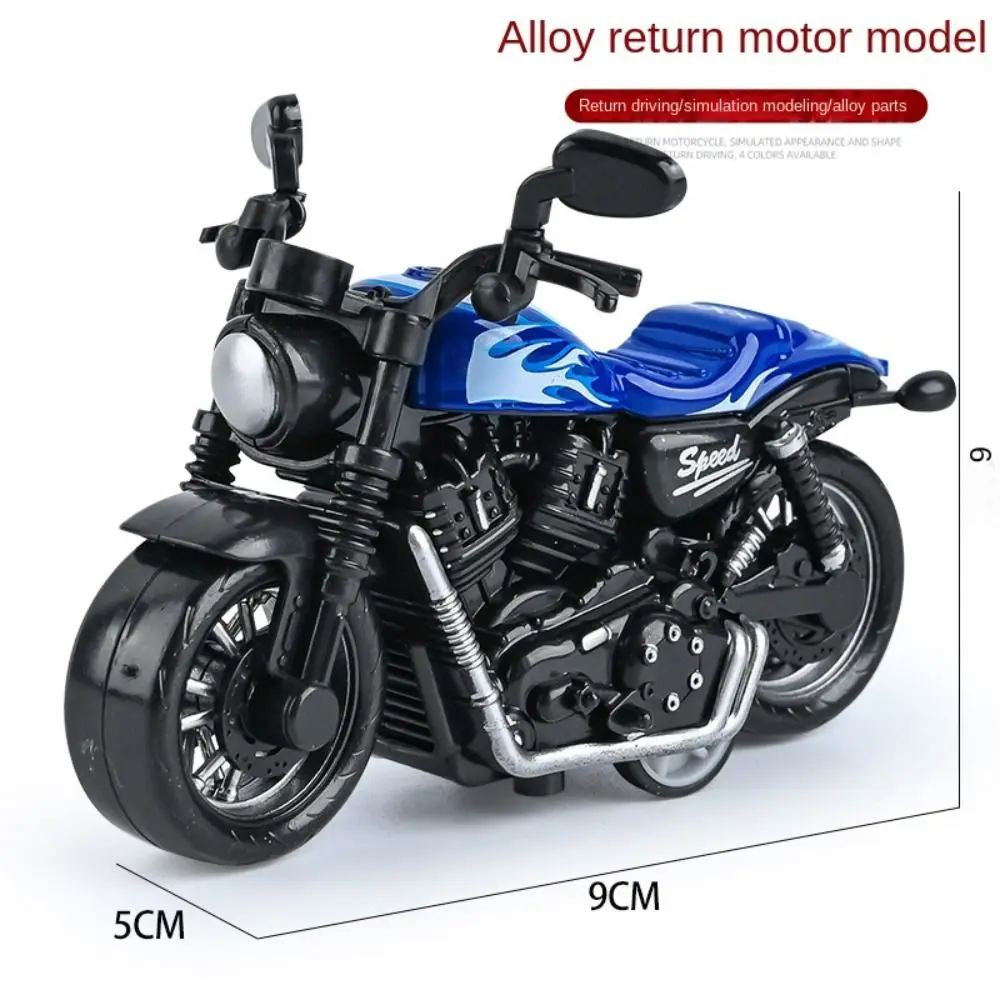 Pull Back Car Pullback Motorcycle Model Alloy Simulation Motorbike Model Locomotive Mini Simulation Motorbike Children's Gift