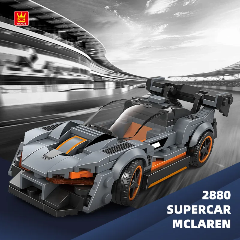 Wange Children's Supercar Racing 2880Educational Assembly 172pcs Micro Bricks Building Toy Car Model Toy Gift