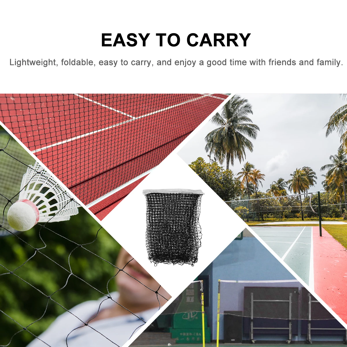 

1Pcs Sports Badminton Net Strong PP Material Professional Mesh Indoor Outdoor Training Tournament Replacement Net
