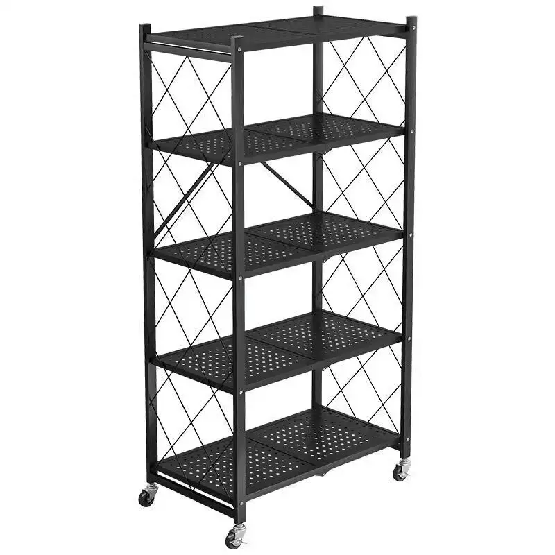 

Installation-free folding storage rack, multi-layer household rack, storage rack, multi-functional storage rack