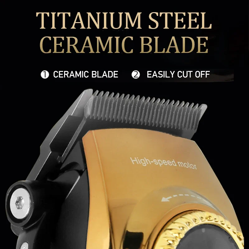 Kemei KM-1691 Professional Barber Cutting Machines  Rotation Speed Adjustment LED Display Men's Hair Clipper Trimmer for Men