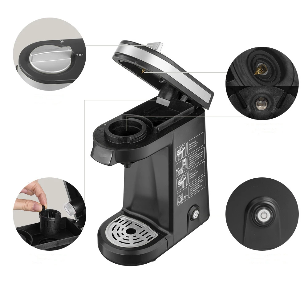 Portatile Mini Household Outdoor Automatic Brewer Capsule 2 In 1 Single Serve K Cup Coffee Maker Machine