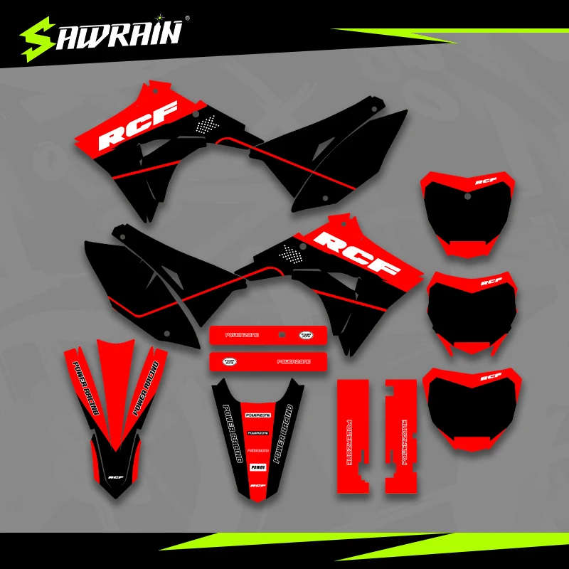 

Мотоциклетные графические фоны Sawrain, наборы наклеек для HONDA 19-22 CRF230F BIKER