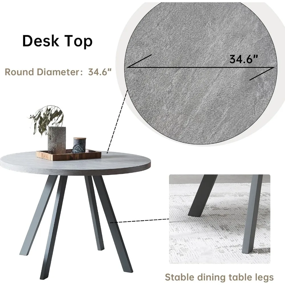 Table à manger ronde, ensemble de table basse moderne et décontractée pour la cuisine, le salon, l'appartement, permettant de gagner de l'espace