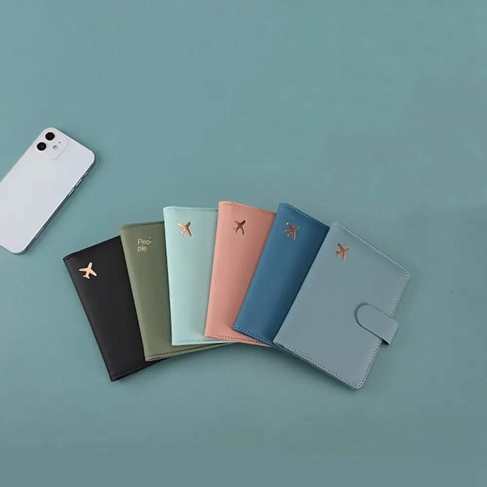 حامل شهادة حقيبة التخزين طائرة تسجيل الدخول بولي PU حافظة بطاقات حامل جواز السفر إكسسوارات السفر غطاء حماية جواز السفر #3