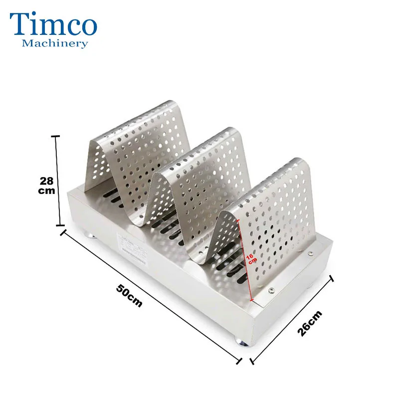 TIMCO Egg Bubble Waffle Warmer Showcase Food Cart Egglet Commercial Stainless Steel Egg Waffle Warmer Display
