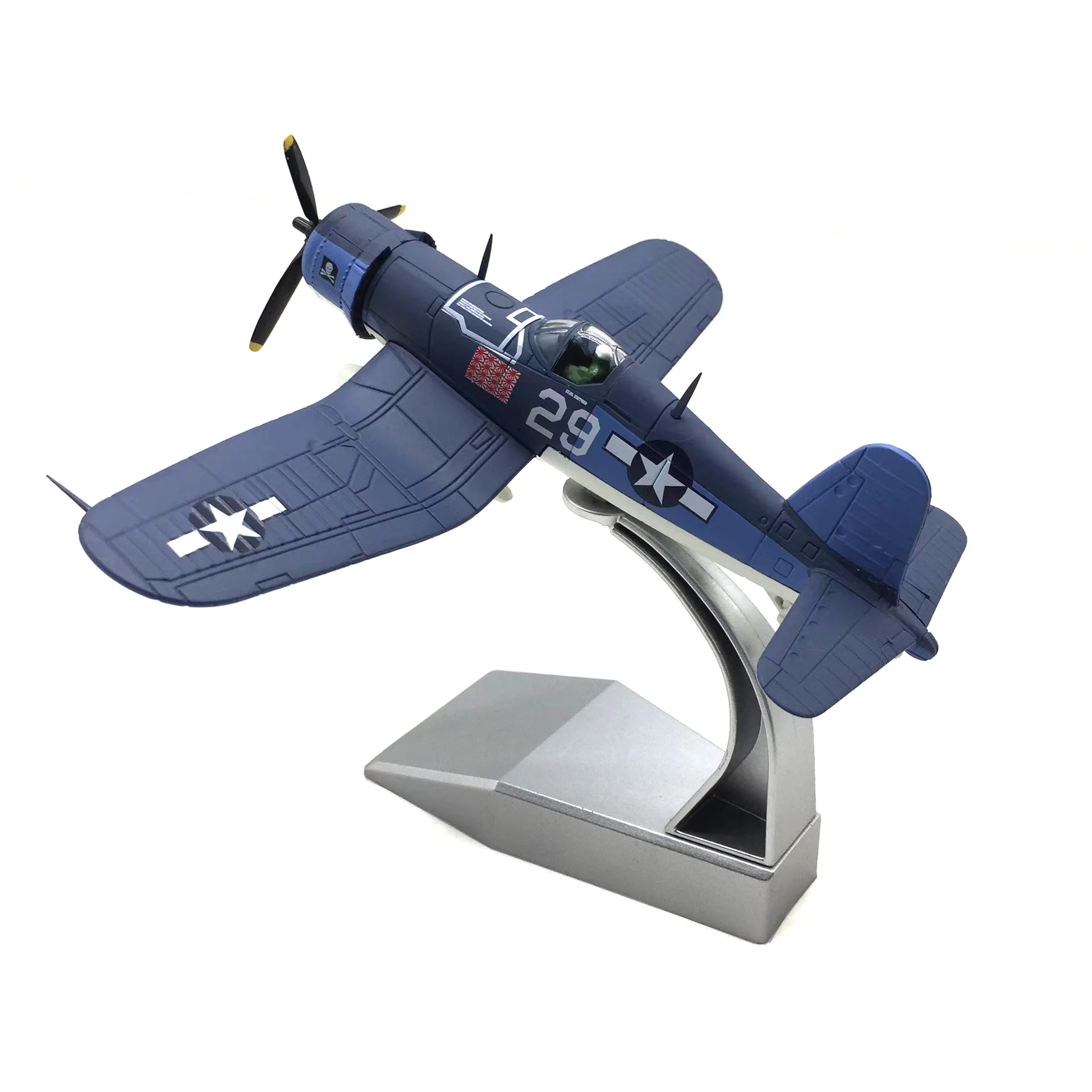 

1:100 Scale US Navy F4U Model and Display Stand Collectible Gifts F4 Alloy Airplane Model Mini Decoration Home