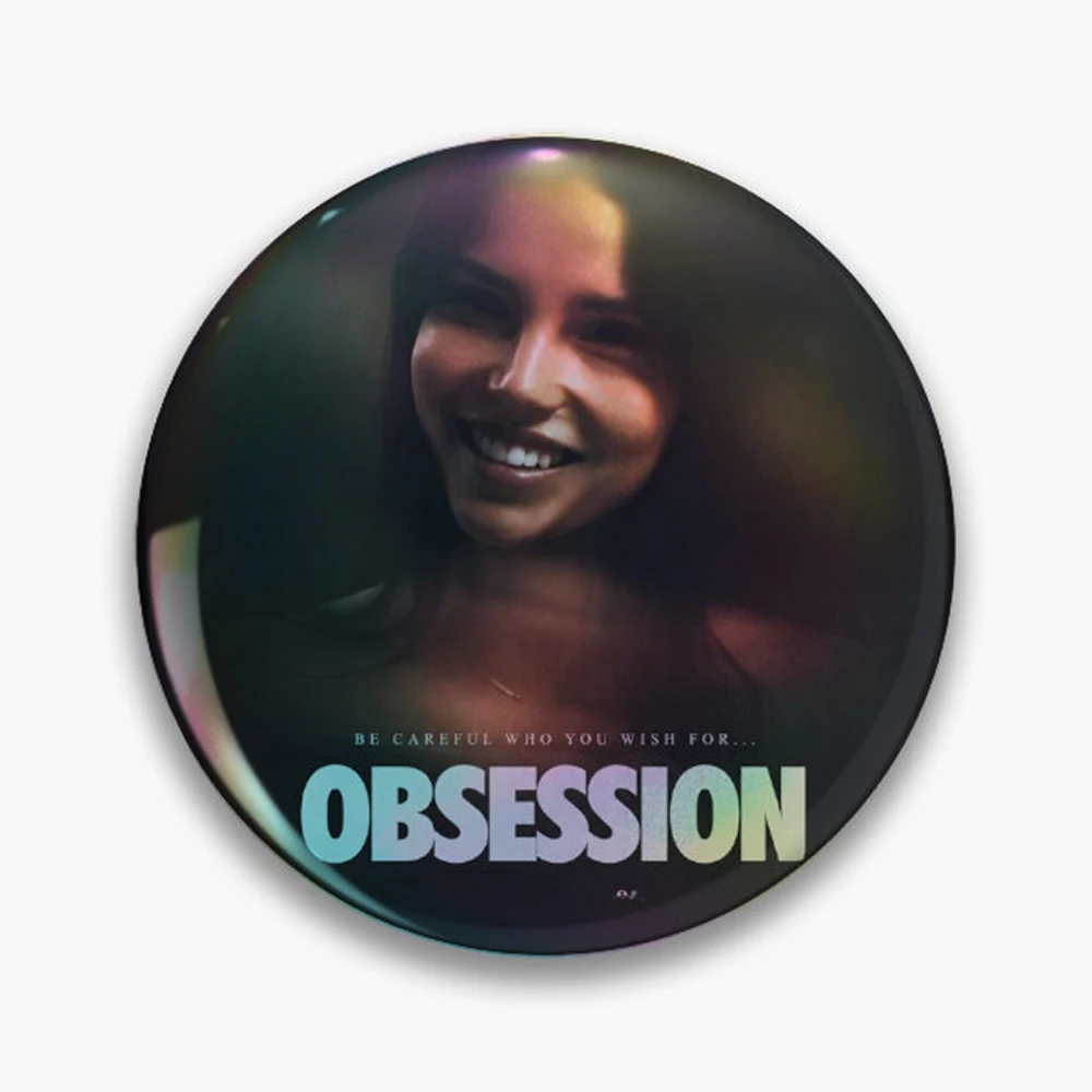 Obsession Movie Pin Holographic Star Heart Pin Brooches Laminated Button Fashion Accessory