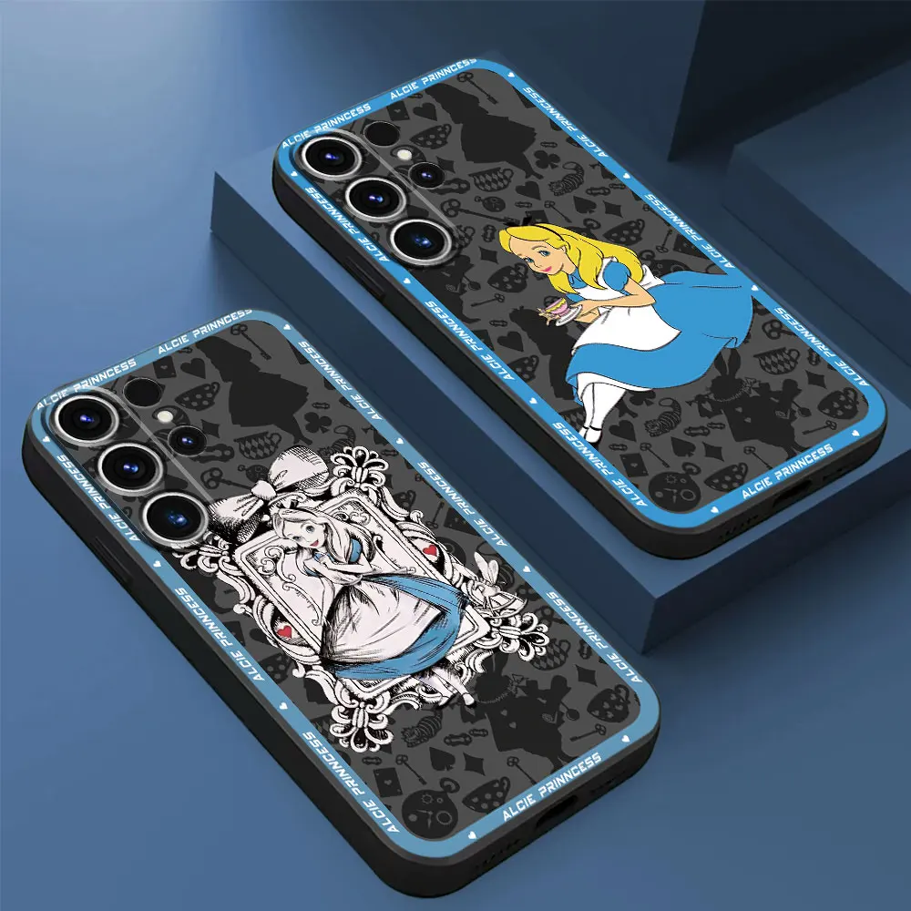 Disney Alice in Wonderland Phone Case for Samsung Galaxy S24 Ultra S22 Plus S21 FE S21 5G S23 Ultra S20 TPU Soft Cover