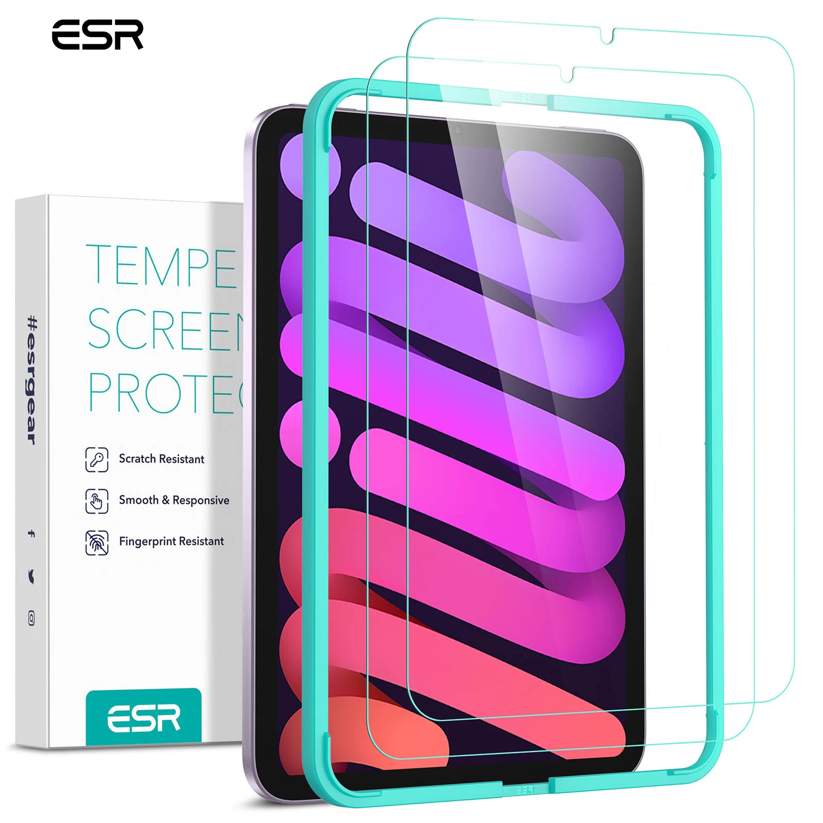 ESR Screen Protector for iPad 11/10(2025/2022) Pro 11/12.9 (2018-2022)Tempered-Glass Film with Frame For Mini 7/6 Air 5/4