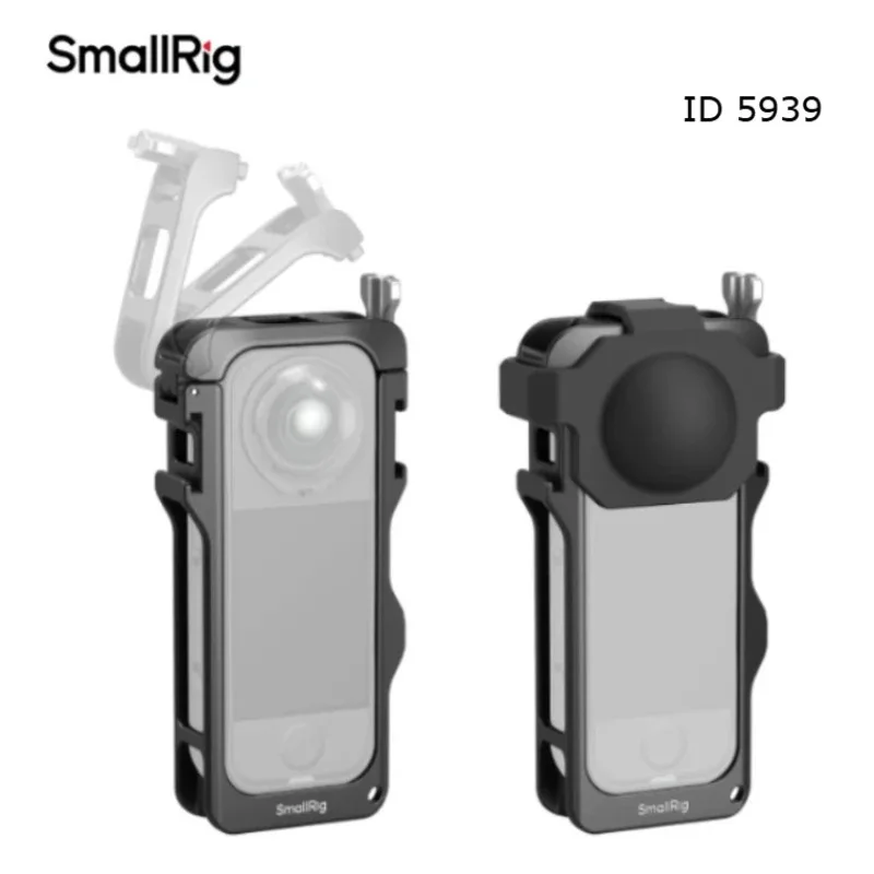 smallrig-5940-x4-airアクションカメラケージ-insta360-x4-air用-フルカバーケージ-シリコンレンズカバー付き-クイックバッテリー交換