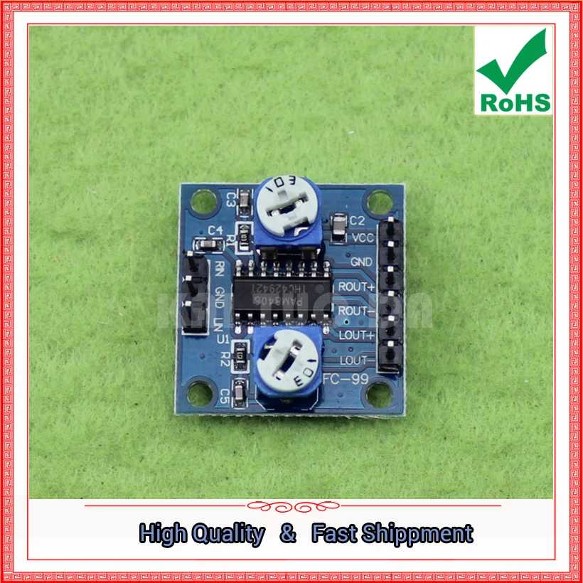 PAM8406 Digital Amplifier Board With Volume Potentiometer Stereo No Noise 2*5w Amplifier Module 5Wx2 (H6B1)