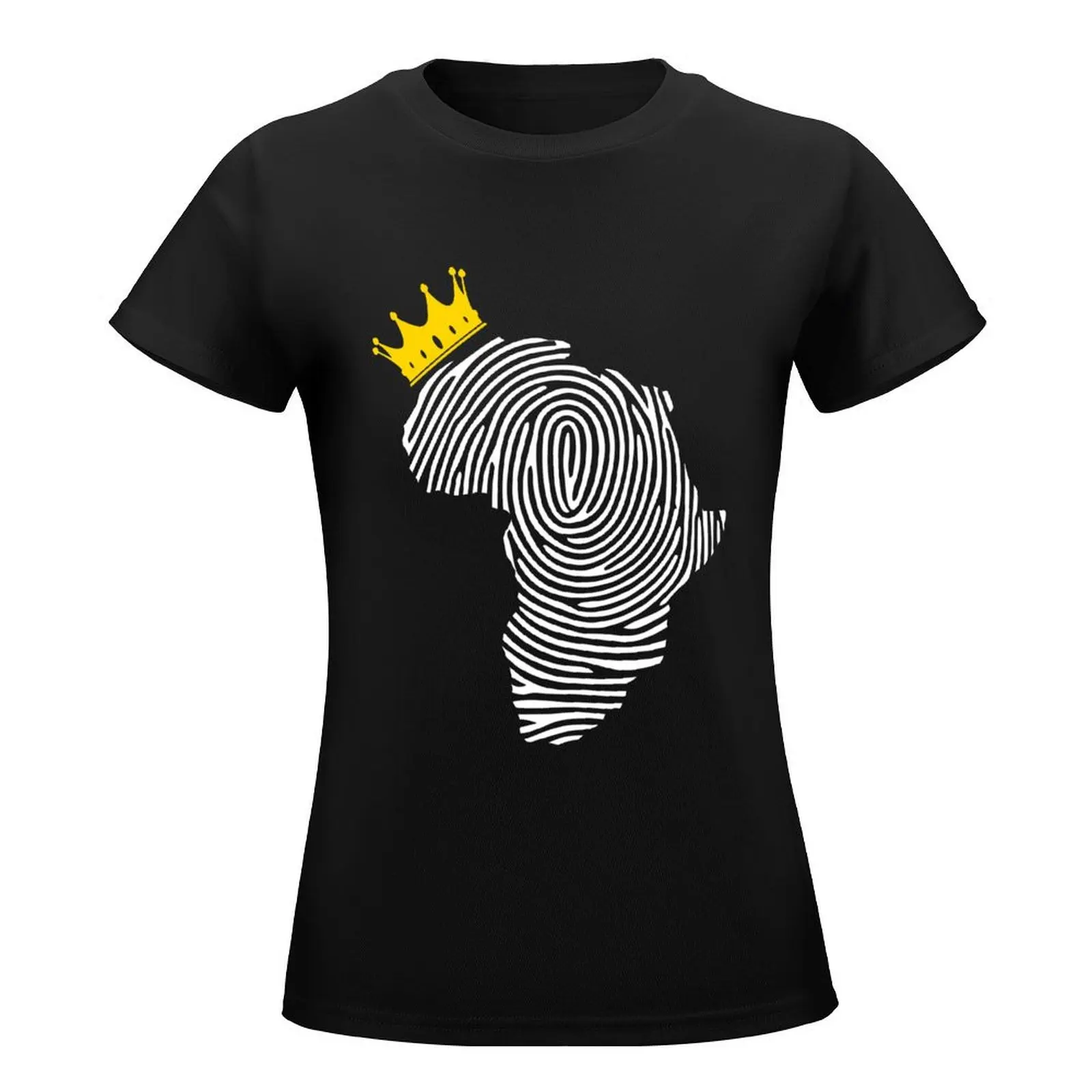 African DNA, Fingerprint, Crown, Black History, Black Lives Matter, Civil Rights T-Shirt tees white t-shirt dress for Women sexy