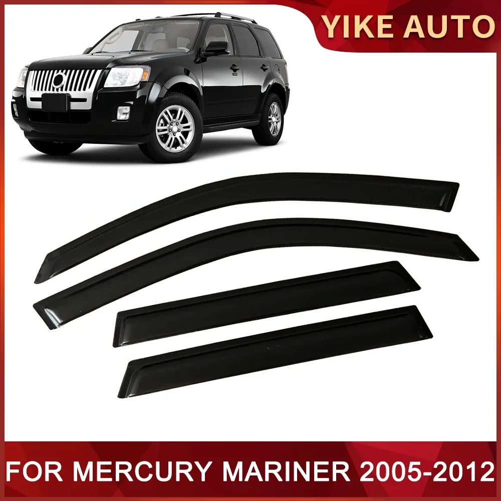 Window Visor for MERCURY MARINER 2005-2012 Weathershied Door Visor Wind Sun Rain Guards Side Window Wind Deflectors