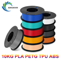 22LBS TPU ABS PETG PLA filament 3D Printer Filament 10 Rolls 1KG 1.75MM Odorless Eco-Friendly Good Toughness Mix Color FDM