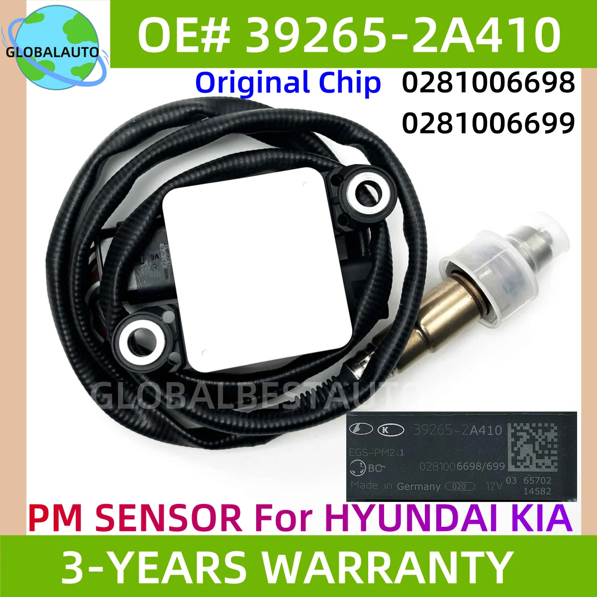 

39265-2A410 Particulate Matter PM Sensor 0281006698/699 For Kia Carens IV 2013-2018 1.7L CRDi 0281006698 0281006699 392652A410