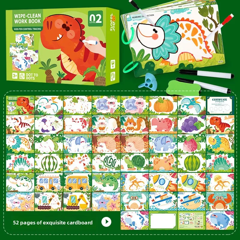 Montessori Magic Drawing Toy Set voor kinderen Pencontrole Training Kleur Vorm Wiskunde Match Game Peuter Leren Educatief speelgoed