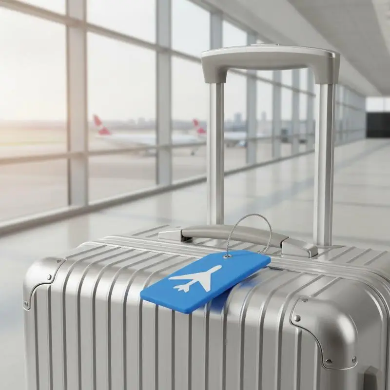 1Pc Silicone Luggage Tag 7 Optional Colors Boarding Pass Baggage Name Label