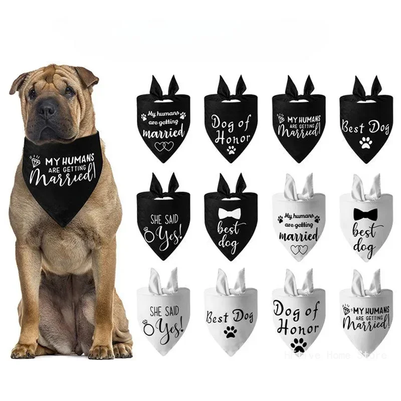 Best Dog of Honor Bandana Scarf Wedding Engagement bridal shower bride to be Bachelorette hen party decoration Photo shoot gift