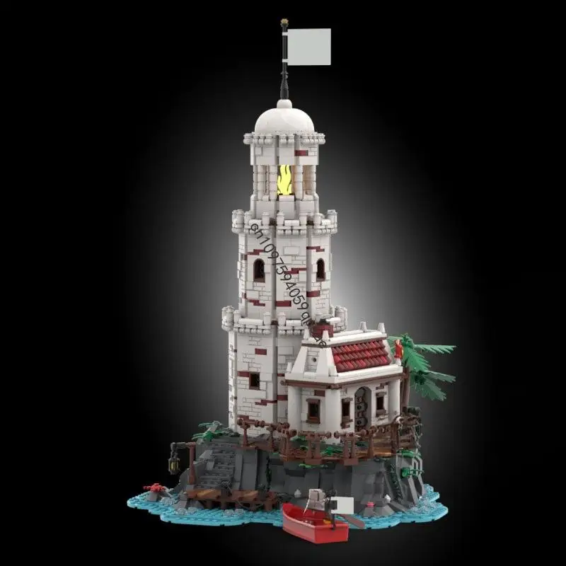 

Новинка, 2575 шт., Moc, европейская средневековая серия пиратов, модель королевского маяка, креативные идеи «сделай сам», детские игрушки, подарки на день рождения, головоломка на заказ