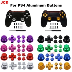1set For PS4 Metal Mushroom Cap Thumb Aluminum Buttons ABXY Cross Buttons Thumbsticks Chrome for PS4 SLIM PRO Controller Handle