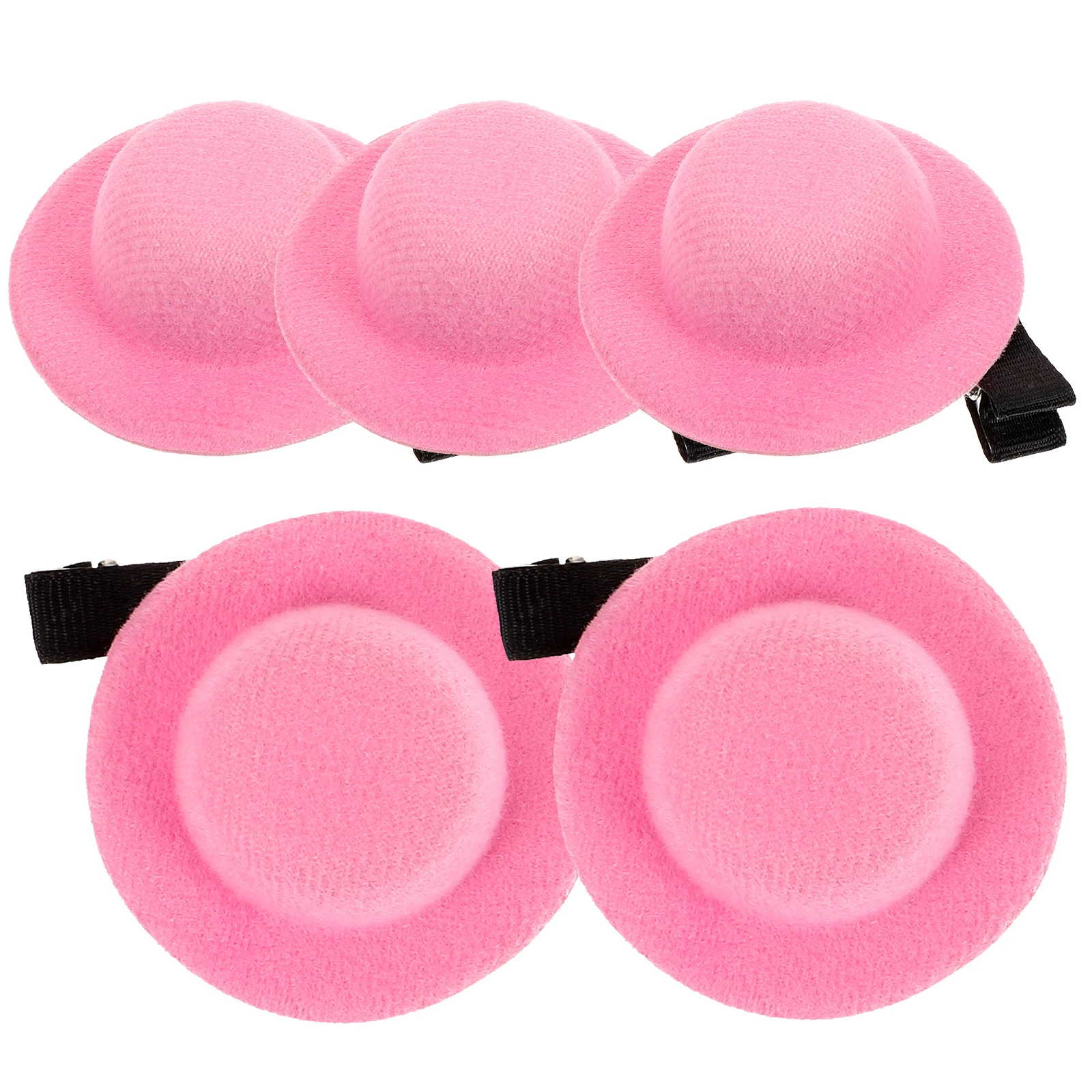 

5 Pcs Mini Straw Hat Hair Clips Tiny Hat Hair Clip for Little Girl Decorative Accessories Cute Tiny Jazz Party Girl Headb