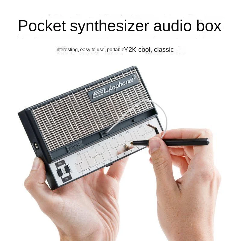 

1Pc Stylophone Retro Synthesizer Uk Mini Instrument Stage Performance Professional Portable Keyboard Pocket Audio Box